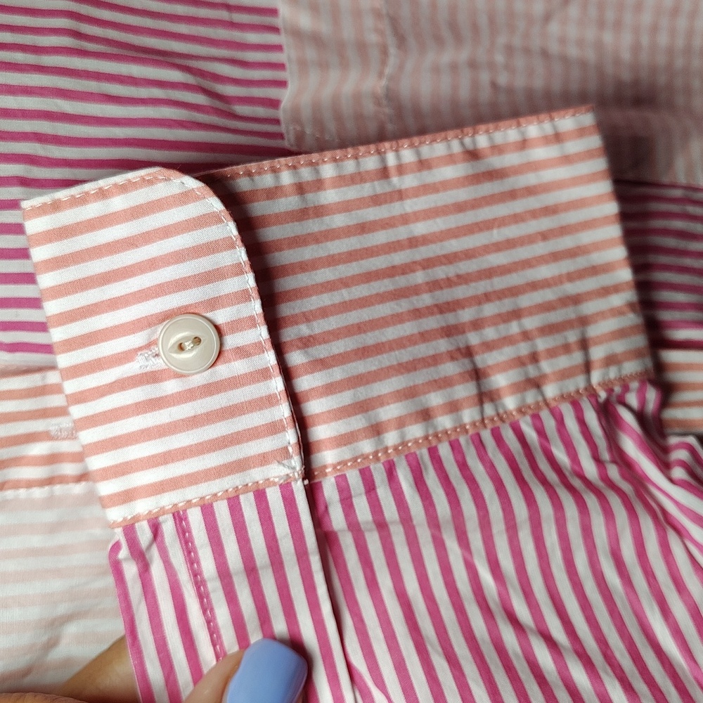 Time & Tru Oversized Button-Down Shirt – XXXL (22) – Pink/White – NWOT - Picture 8 of 10